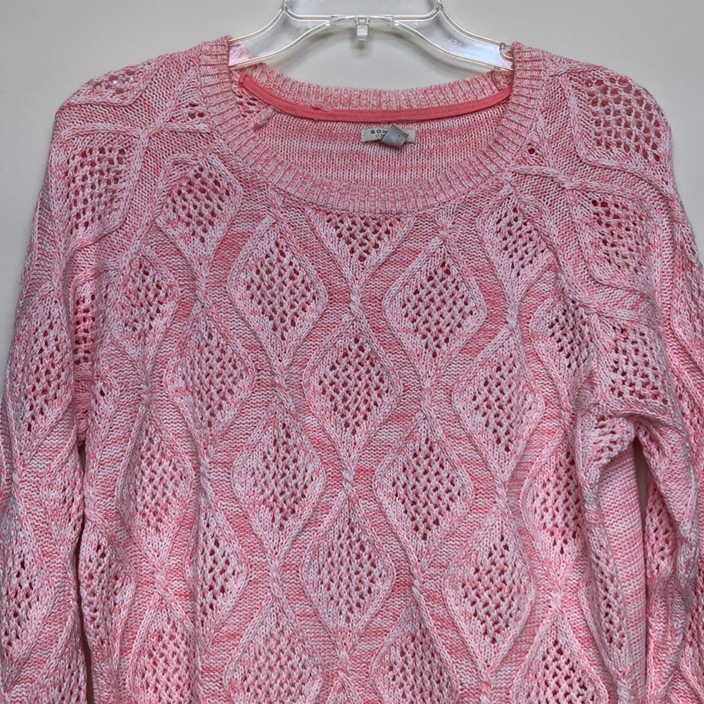 Sonoma PINK/WHITE KNITED SWEATER GREAT CONDITION